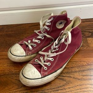 Red Converse All Stars, size 10, Women